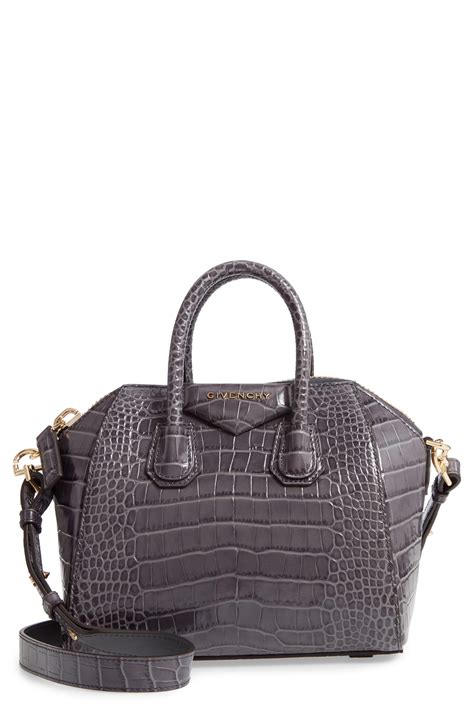 givenchy antigona handbag grey croc|Givenchy antigona handbag price.